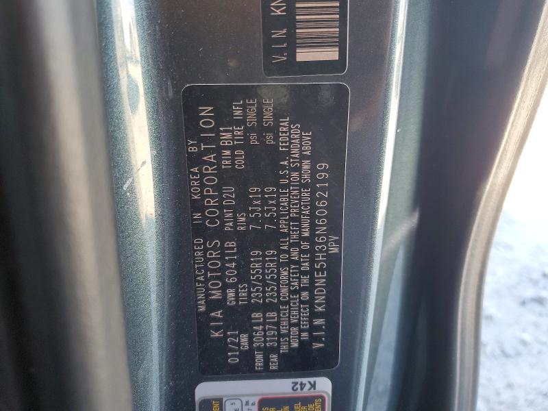 Продаж на аукціоні авто 2022 Kia Carnival, vin: KNDNE5H36N6062199, номер лоту: 50157836