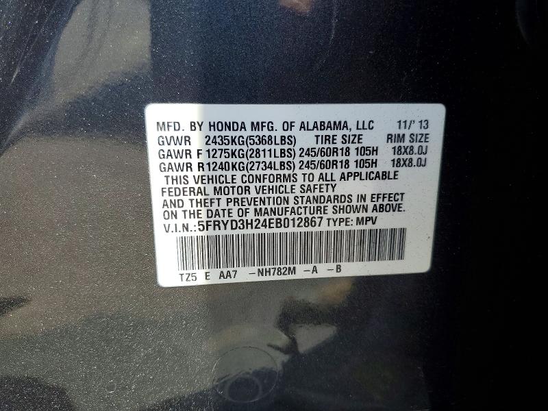 Auction sale of the 2014 Acura Mdx, vin: 5FRYD3H24EB012867, lot number: 52435086