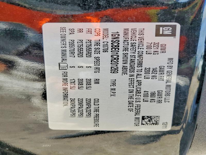 2012 Chevrolet Tahoe მანქანა იყიდება აუქციონზე, vin: 1GNSCBE01CR201269, აუქციონის ნომერი: 51624446