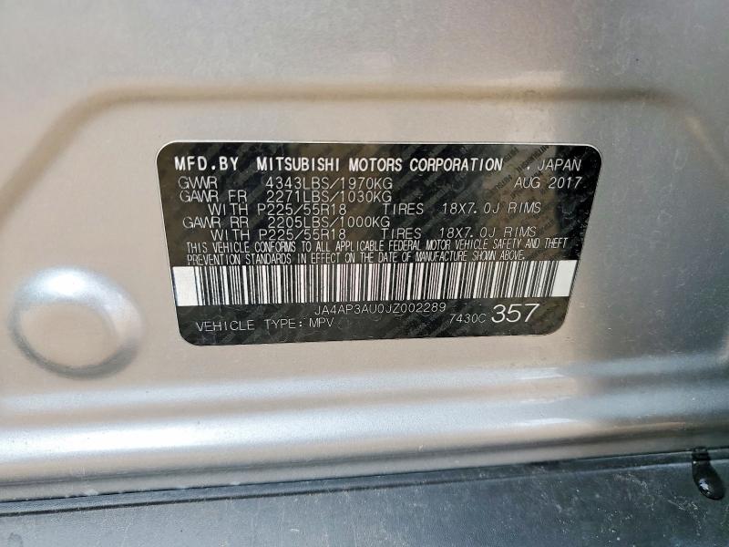 Aukcja sprzedaży 2018 Mitsubishi Outlander Sport, vin: JA4AP3AU0JZ002289, numer aukcji: 52260166