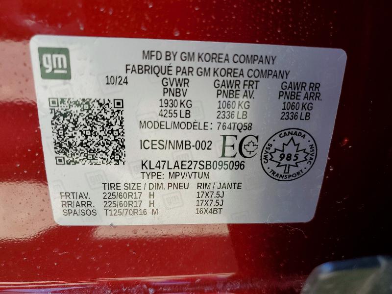 Продаж на аукціоні авто 2025 Buick Envista, vin: KL47LAE27SB095096, номер лоту: 52824366