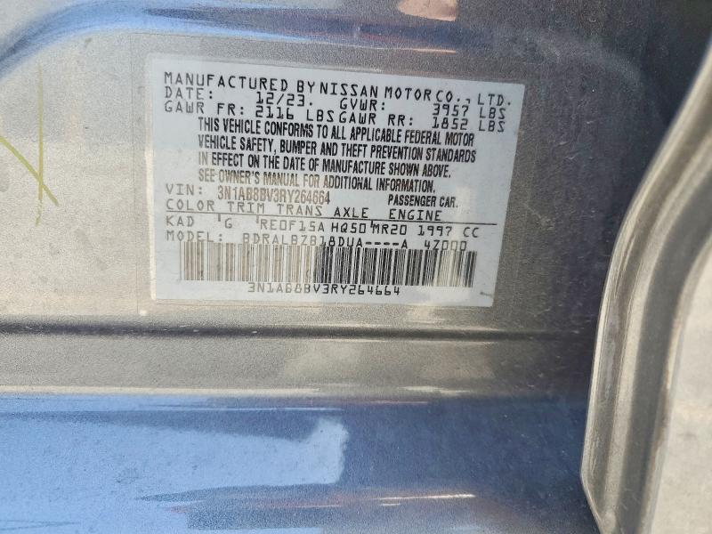 Auction sale of the 2024 Nissan Sentra, vin: 3N1AB8BV3RY264664, lot number: 52698676