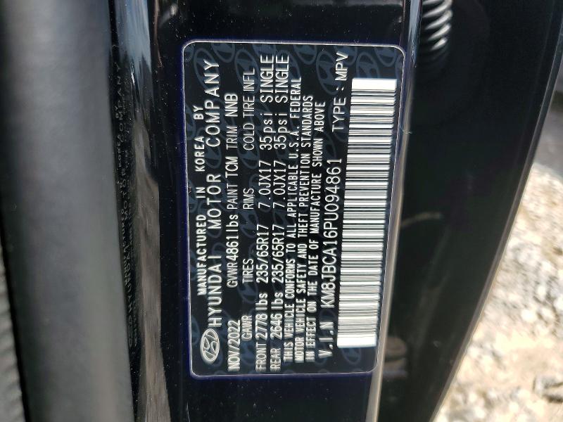 2023 Hyundai Tucson მანქანა იყიდება აუქციონზე, vin: KM8JBCA16PU094861, აუქციონის ნომერი: 54789406