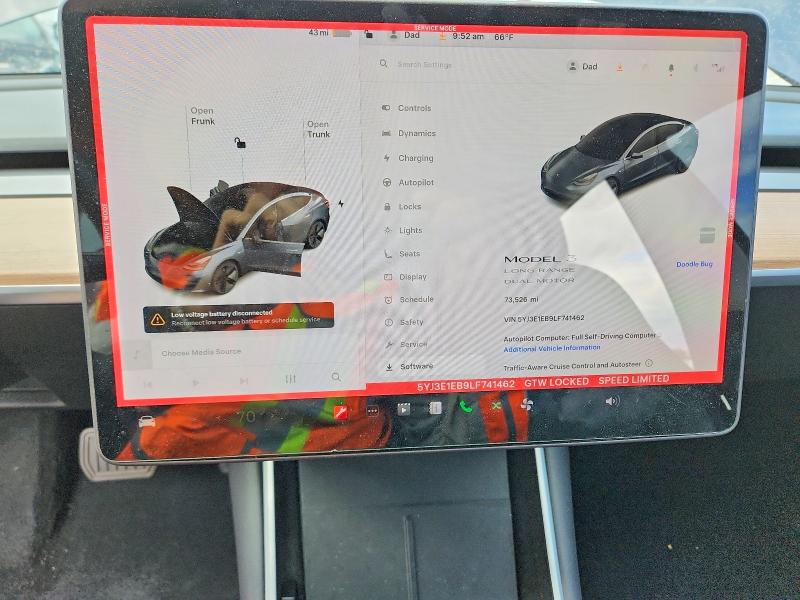 Продаж на аукціоні авто 2020 Tesla Model 3, vin: 5YJ3E1EB9LF741462, номер лоту: 53809656