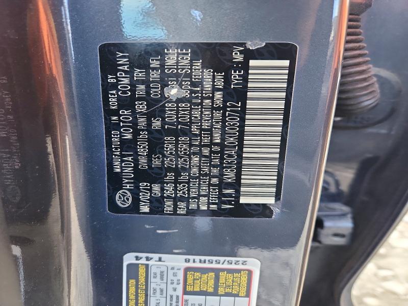 Продажа на аукционе авто 2019 Hyundai Tucson, vin: KM8J3CAL0KU030712, номер лота: 53637726