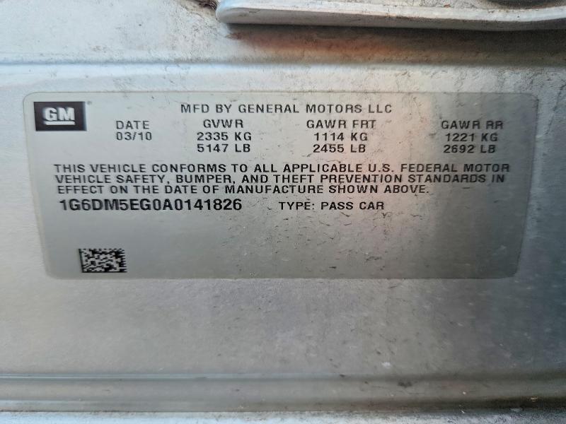 Продаж на аукціоні авто 2010 Cadillac Cts, vin: 1G6DM5EG0A0141826, номер лоту: 53582706