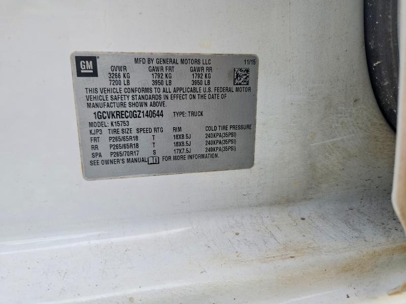 Aukcja sprzedaży 2016 Chevrolet Silverado, vin: 1GCVKREC0GZ140644, numer aukcji: 55091866