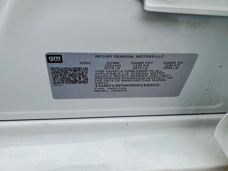 2024 Cadillac Ct5-v მანქანა იყიდება აუქციონზე, vin: 1G6DV5RW0R0116502, აუქციონის ნომერი: 53142876