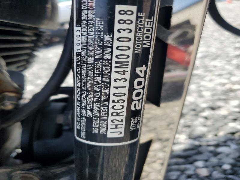 2004 Honda Vt750 მანქანა იყიდება აუქციონზე, vin: JH2RC50134M000388, აუქციონის ნომერი: 54225496