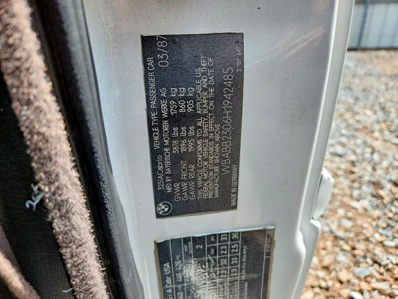 Продажа на аукционе авто 1987 Bmw 325, vin: WBABB2306H1942485, номер лота: 53417336
