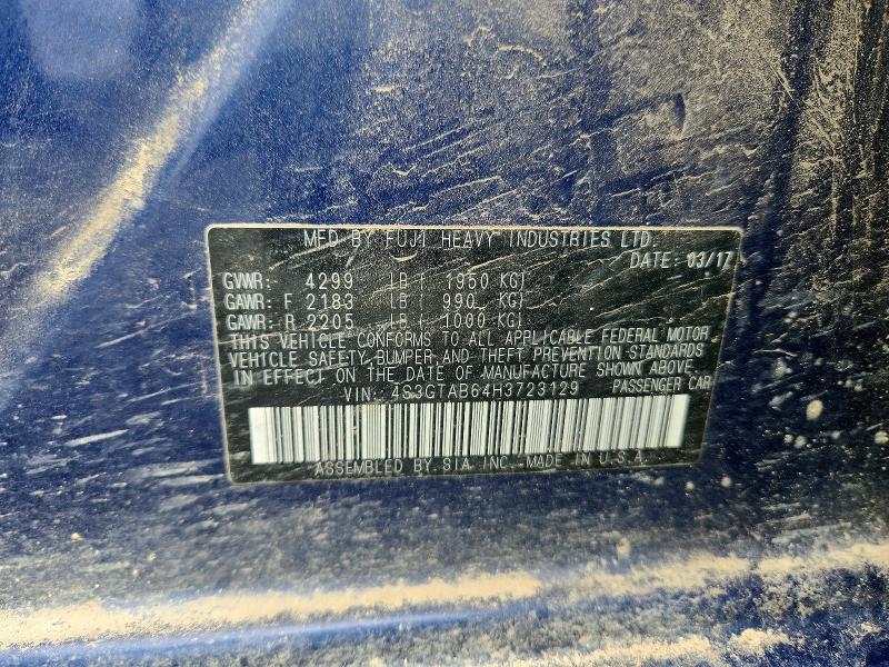 Продаж на аукціоні авто 2017 Subaru Impreza, vin: 4S3GTAB64H3723129, номер лоту: 54142416