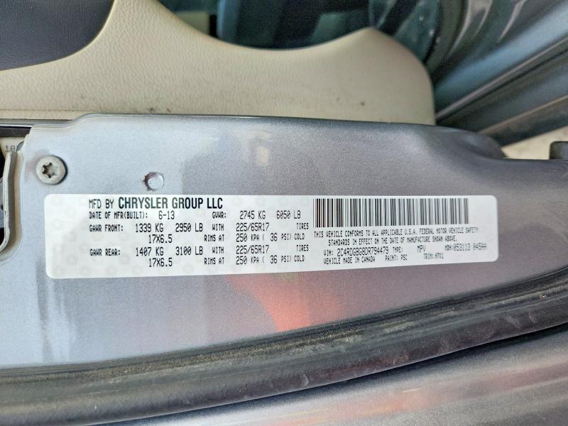Aukcja sprzedaży 2013 Dodge Grand Caravan, vin: 2C4RDGBG8DR794479, numer aukcji: 53369256