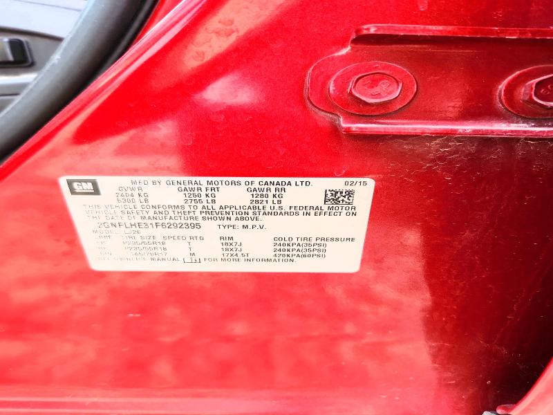 Aukcja sprzedaży 2015 Chevrolet Equinox, vin: 2GNFLHE31F6292395, numer aukcji: 53660756