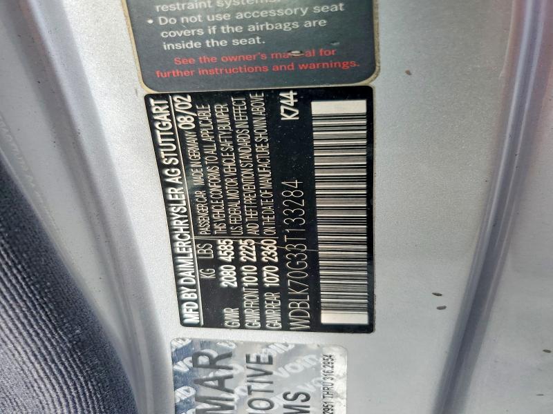 Продажа на аукционе авто 2003 Mercedes-benz Clk, vin: WDBLK70G33T133284, номер лота: 54944046