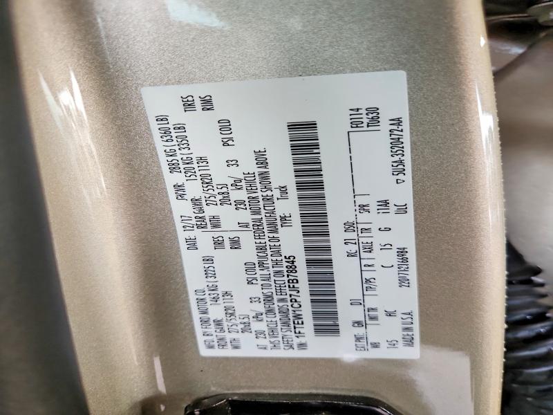 Продажа на аукционе авто 2018 Ford F150, vin: 1FTEW1CP7JFB78845, номер лота: 53996116