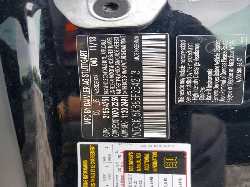 Aukcja sprzedaży 2014 Mercedes-benz E, vin: WDDKJ5KB8EF254213, numer aukcji: 54494526