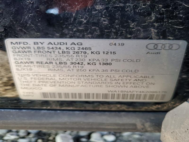 Продаж на аукціоні авто 2019 Audi Q5, vin: WA1BNAFY4K2095175, номер лоту: 55321006