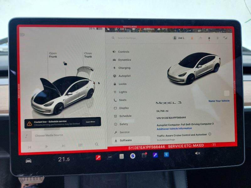 Aukcja sprzedaży 2023 Tesla Model 3, vin: 5YJ3E1EA1PF566444, numer aukcji: 55033436