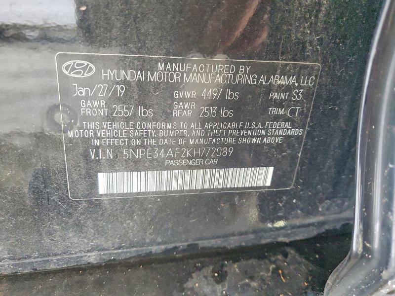 Aukcja sprzedaży 2019 Hyundai Sonata, vin: 5NPE34AF2KH772089, numer aukcji: 54807486