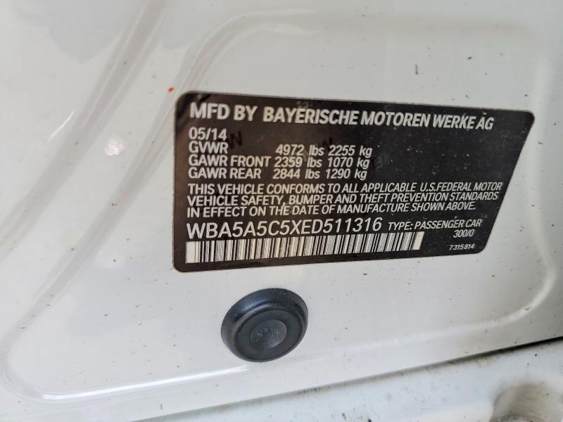 Продаж на аукціоні авто 2014 Bmw 528, vin: WBA5A5C5XED511316, номер лоту: 53662606
