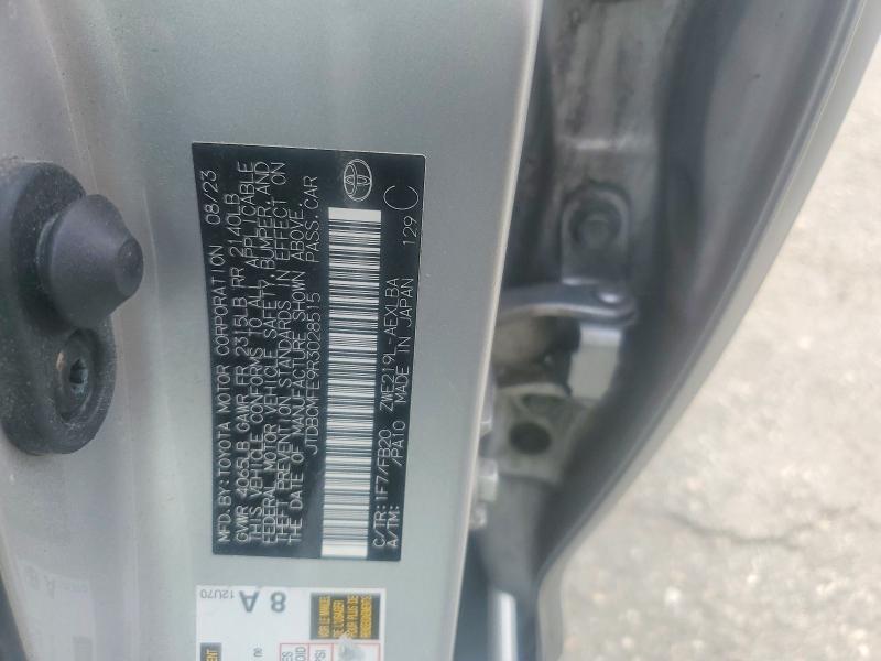 Продажа на аукционе авто 2024 Toyota Corolla Hybrid, vin: JTDBCMFE9R3028515, номер лота: 53444536