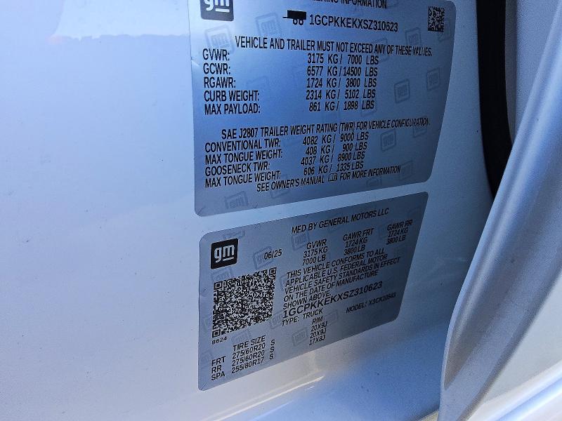 Продаж на аукціоні авто 2025 Chevrolet Silverado, vin: 1GCPKKEKXSZ310623, номер лоту: 51986066