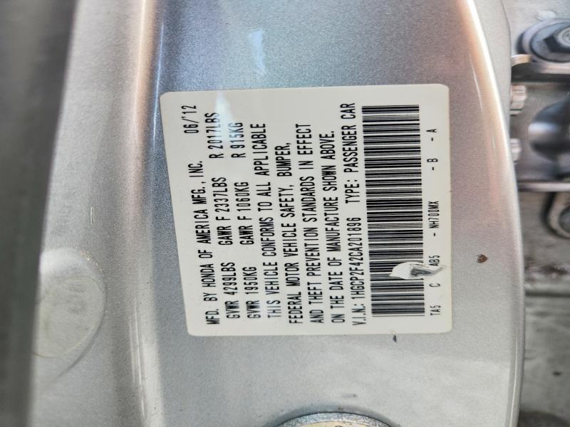 Продаж на аукціоні авто 2012 Honda Accord, vin: 1HGCP2F42CA201896, номер лоту: 54612126
