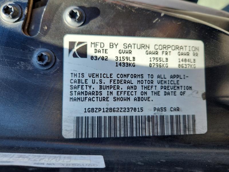 2002 Saturn Sc1 მანქანა იყიდება აუქციონზე, vin: 1G8ZP12862Z237015, აუქციონის ნომერი: 54686446