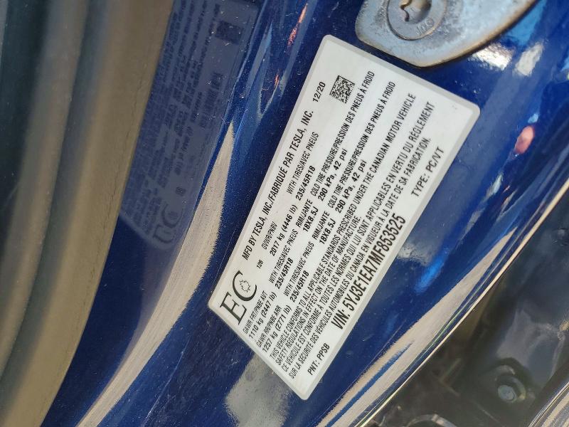Продаж на аукціоні авто 2021 Tesla Model 3, vin: 5YJ3E1EA7MF853525, номер лоту: 55017896