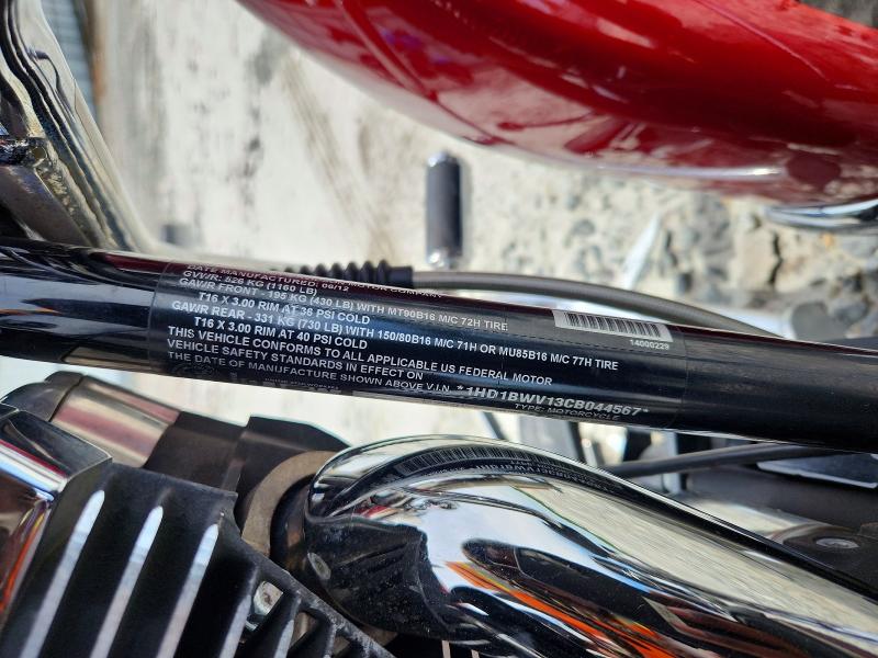 53003656 :رقم المزاد ، 1HD1BWV13CB044567 vin ، 2012 Harley-davidson Flstc مزاد بيع