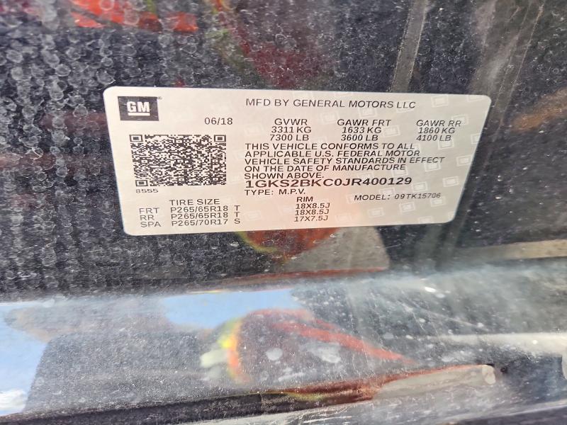 Продаж на аукціоні авто 2018 Gmc Yukon, vin: 1GKS2BKC0JR400129, номер лоту: 54963126