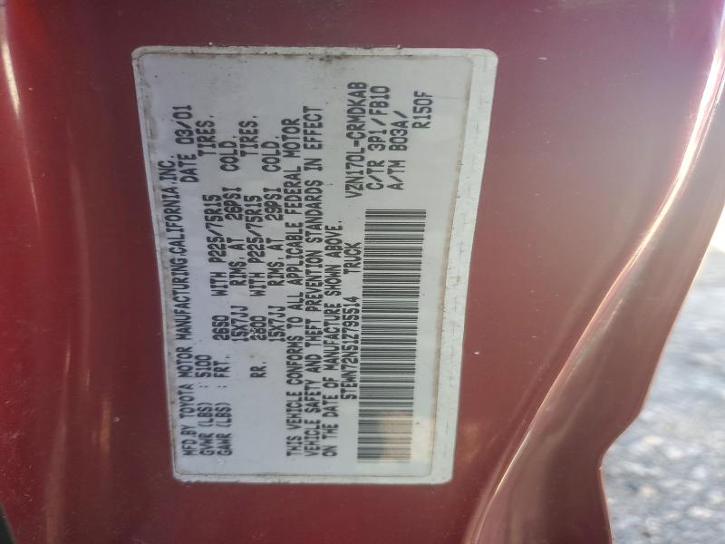 Aukcja sprzedaży 2001 Toyota Tacoma, vin: 5TEWN72N51Z795514, numer aukcji: 55340846