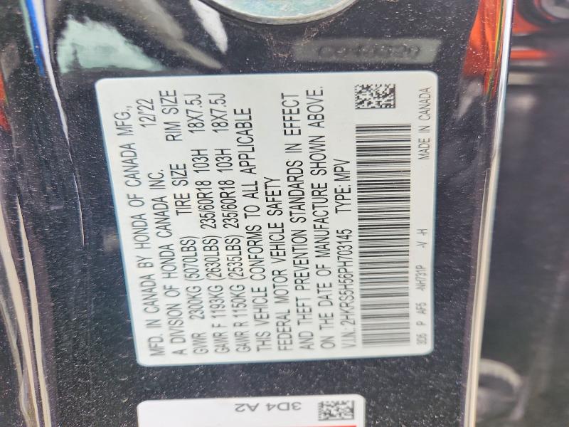 Продаж на аукціоні авто 2023 Honda Cr-v, vin: 2HKRS5H56PH703145, номер лоту: 52898316