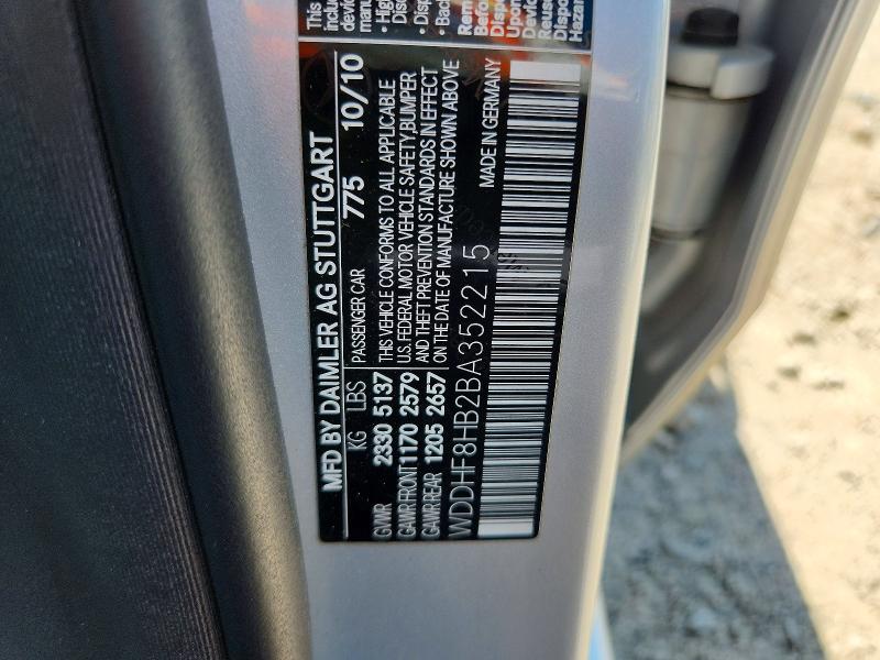 Aukcja sprzedaży 2011 Mercedes-benz E, vin: WDDHF8HB2BA352215, numer aukcji: 54023536