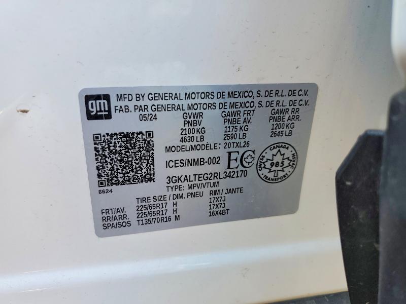 Aukcja sprzedaży 2024 Gmc Terrain, vin: 3GKALTEG2RL342170, numer aukcji: 52299026