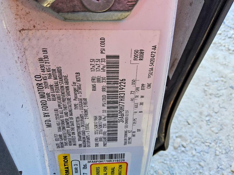Aukcja sprzedaży 2017 Ford Fusion, vin: 3FA6P0H77HR319226, numer aukcji: 53327216