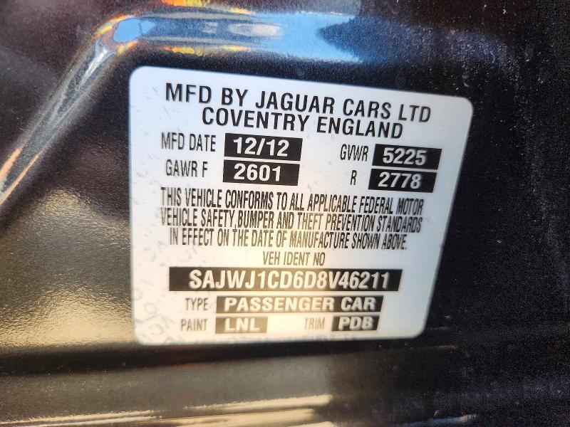 Продажа на аукционе авто 2013 Jaguar Xj, vin: SAJWJ1CD6D8V46211, номер лота: 54961306
