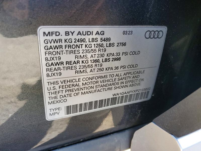 Продаж на аукціоні авто 2023 Audi Q5, vin: WA1GAAFYXP2123022, номер лоту: 51516266