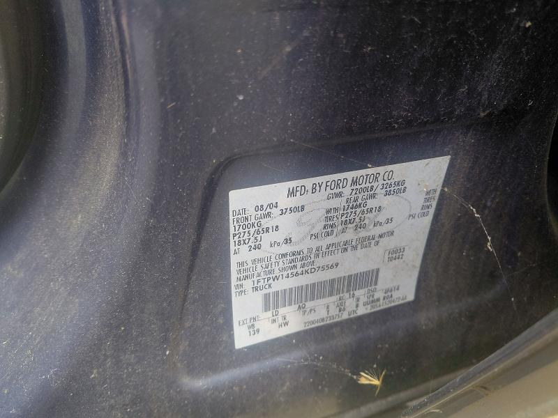 Aukcja sprzedaży 2004 Ford F150, vin: 1FTPW14564KD75569, numer aukcji: 55271186