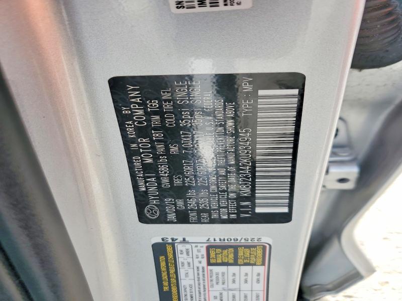 2019 Hyundai Tucson მანქანა იყიდება აუქციონზე, vin: KM8J23A42KU934945, აუქციონის ნომერი: 51084076