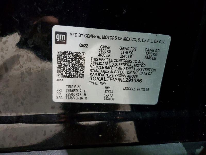 2022 Gmc Terrain მანქანა იყიდება აუქციონზე, vin: 3GKALTEV9NL291386, აუქციონის ნომერი: 52833596