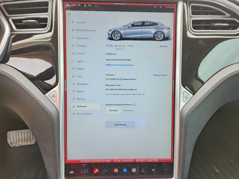 Продажа на аукционе авто 2013 Tesla Model S, vin: 5YJSA1CN7DFP27081, номер лота: 53245426