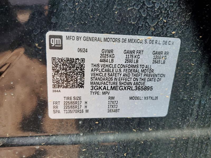 Aukcja sprzedaży 2024 Gmc Terrain, vin: 3GKALMEGXRL365895, numer aukcji: 55212096