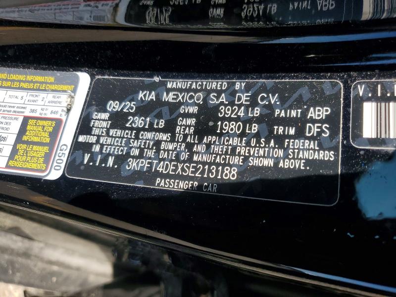 Продаж на аукціоні авто 2025 Kia K4, vin: 3KPFT4DEXSE213188, номер лоту: 53642246