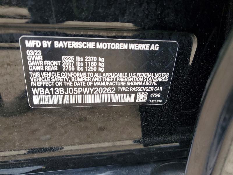 2023 Bmw 530 მანქანა იყიდება აუქციონზე, vin: WBA13BJ05PWY20262, აუქციონის ნომერი: 54530076
