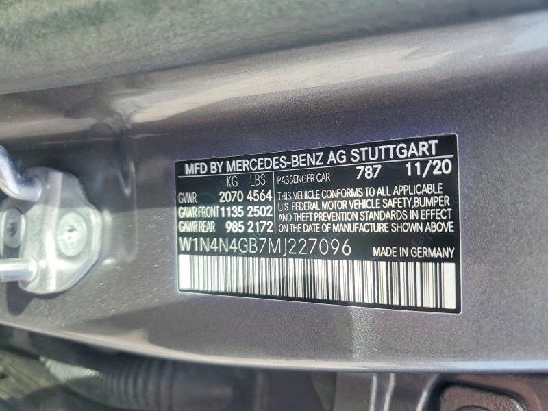 Продажа на аукционе авто 2021 Mercedes-benz Gla, vin: W1N4N4GB7MJ227096, номер лота: 55331526