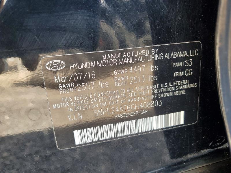 Aukcja sprzedaży 2016 Hyundai Sonata, vin: 5NPE24AF6GH408803, numer aukcji: 51920836