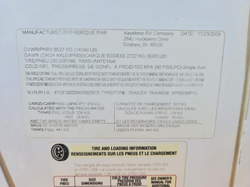 Продажа на аукционе авто 2010 Keystone Raptor, vin: 4YDF30024AR800975, номер лота: 52407876