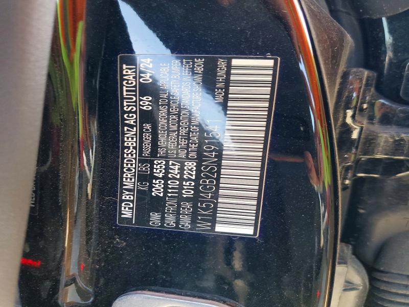 Aukcja sprzedaży 2025 Mercedes-benz Cla, vin: W1K5J4GB2SN491541, numer aukcji: 53401156