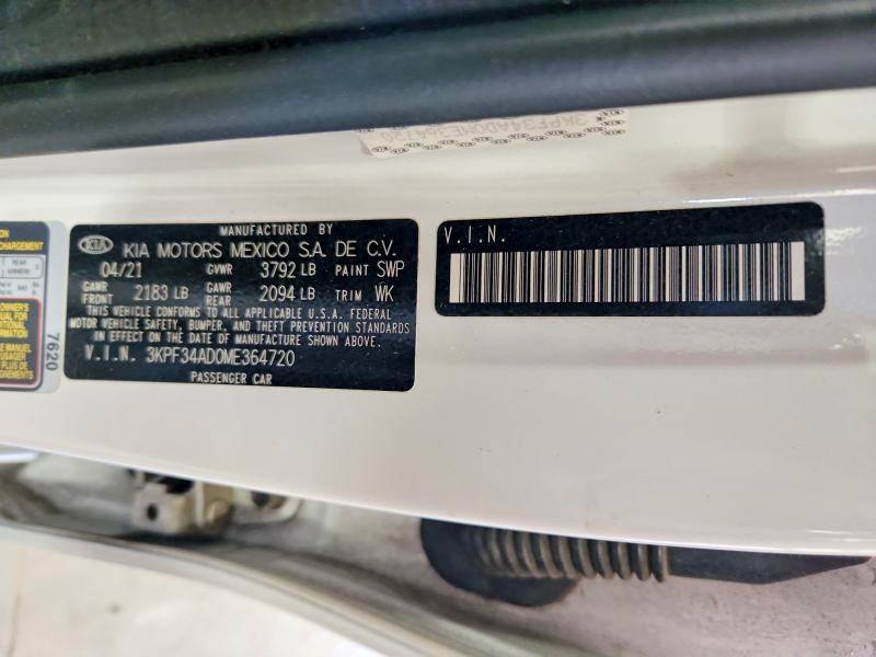 Aukcja sprzedaży 2021 Kia Forte, vin: 3KPF34AD0ME364720, numer aukcji: 52348076